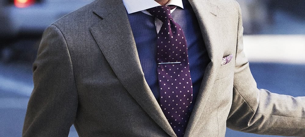 Man Wearing A Tie Clip