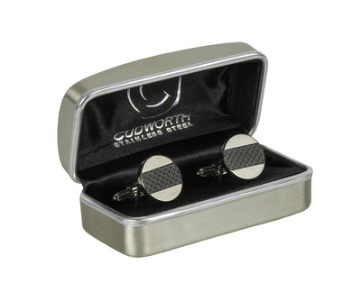 Cudworth Stainless Steel Round Cufflinks