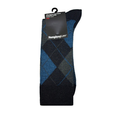 Argyle Blue Woolen Socks