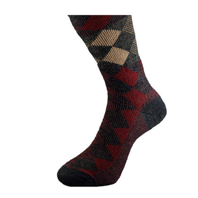 Black And Red Argyle Socks