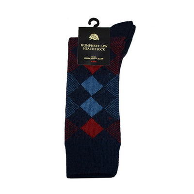 Blue And Red Argyle Socks