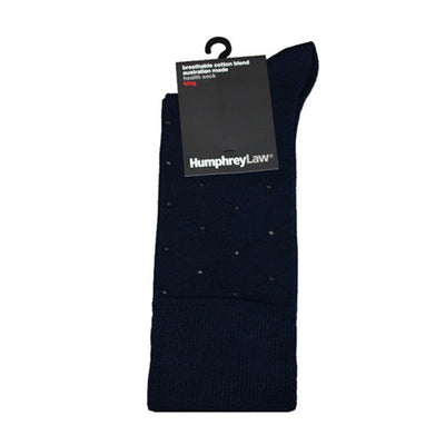 Breathable Navy Blue Cotton Socks