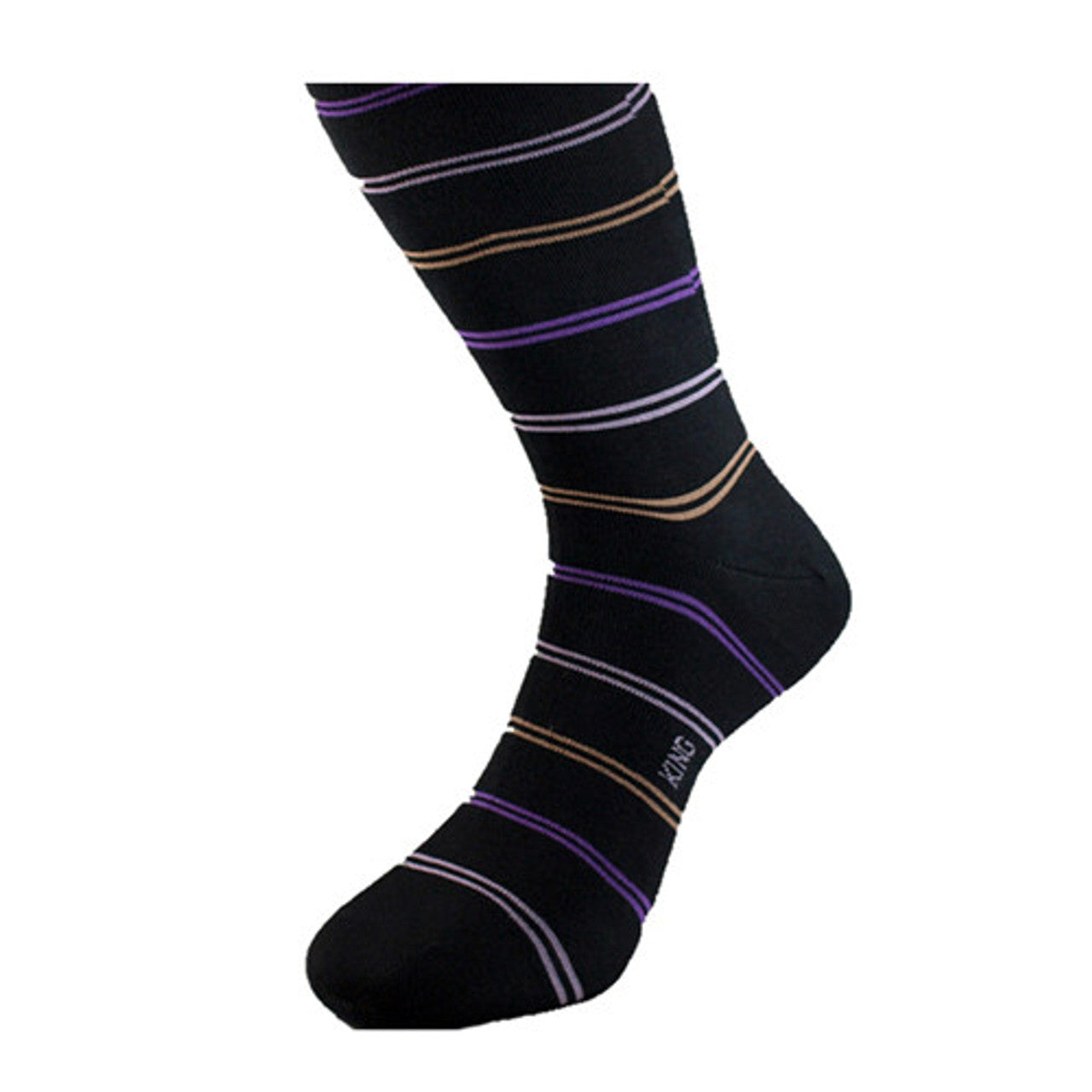 Black And Purple Cotton Socks