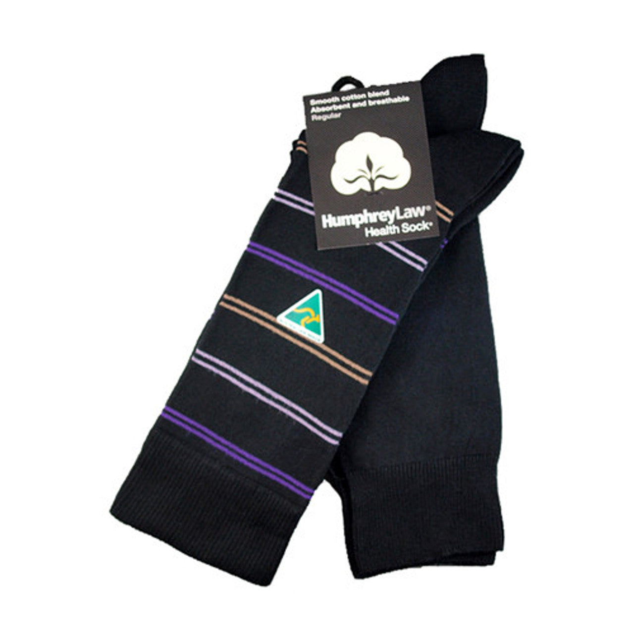 Black And Purple Sock Twin Pack