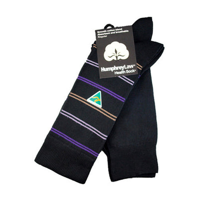 Black And Purple Sock Twin Pack