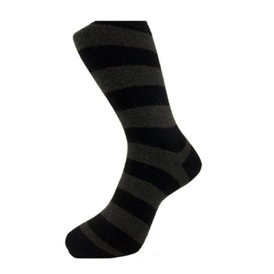 Alpaca Black And Grey Striped Socks