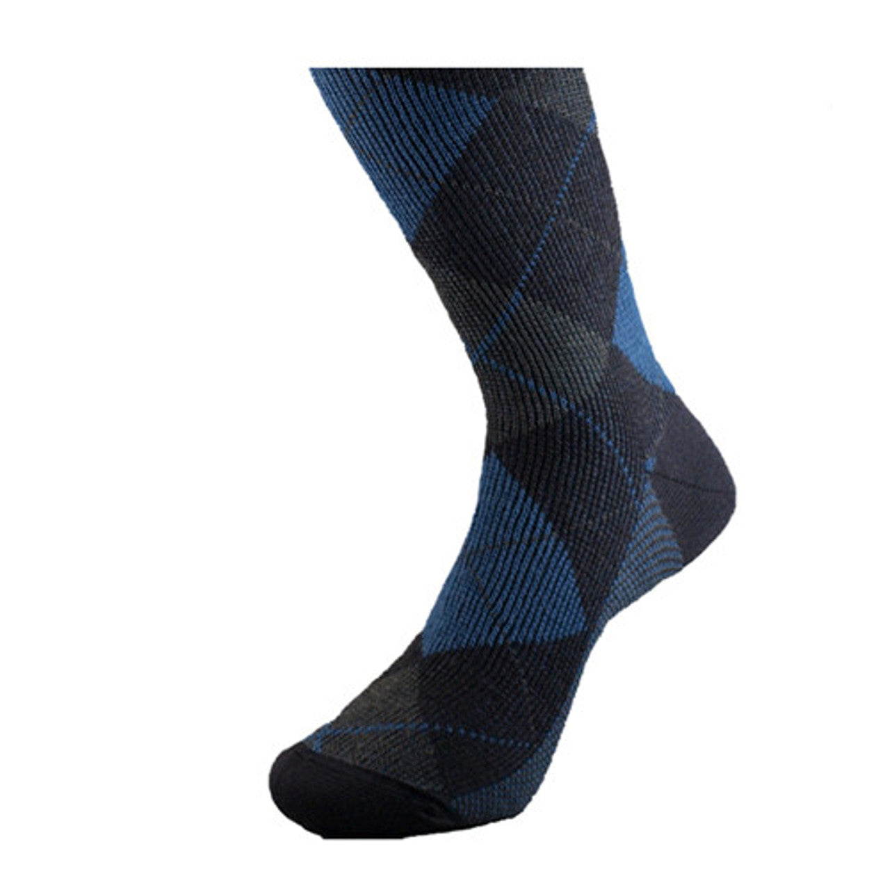 Blue Wool Argyle Socks