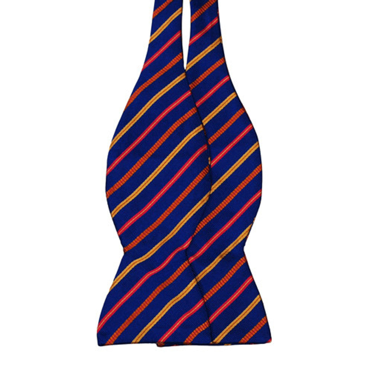 Blue Striped Self Tie Bow Tie