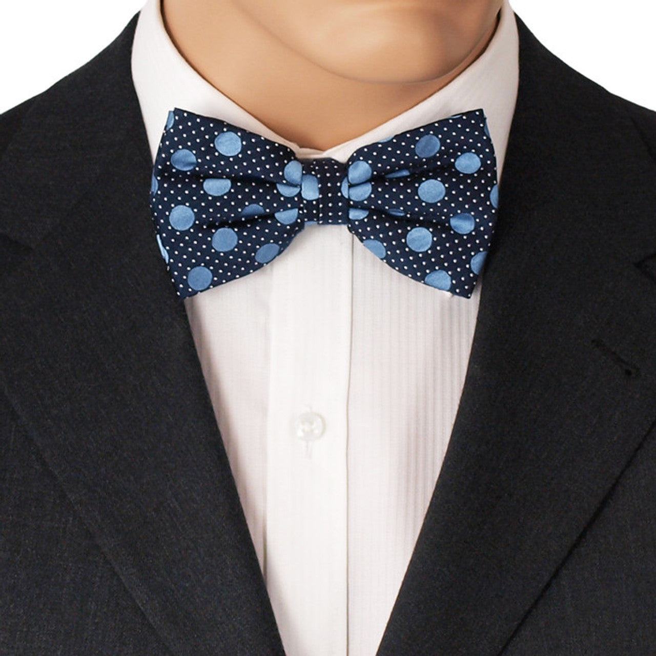 Silk Bow Tie With Polka Dots