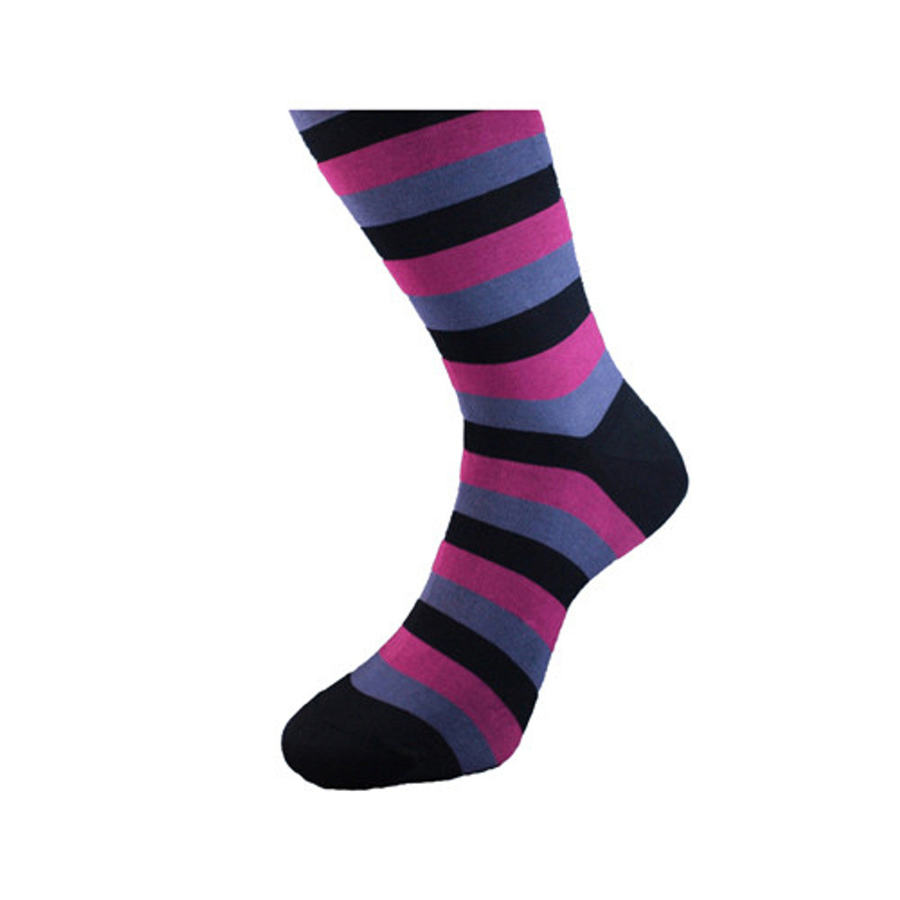 Pink And Blue Striped Socks