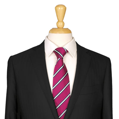 Magenta Striped Mens Tie