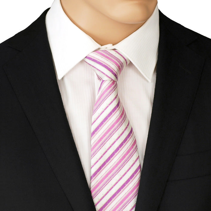 Pink Striped Necktie