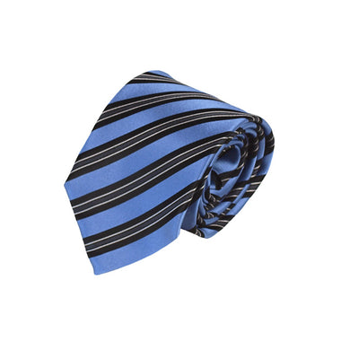 Black and blue striped tie