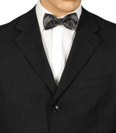 Charcoal Satin Bow Tie