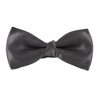 Charcoal Satin Bow Tie