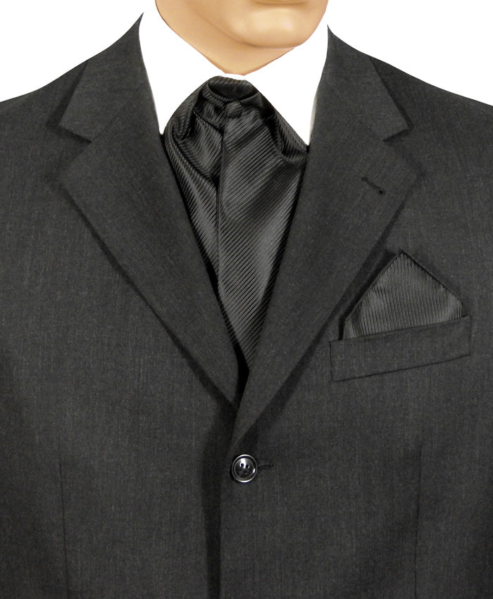 Black Fine Striped Cravat