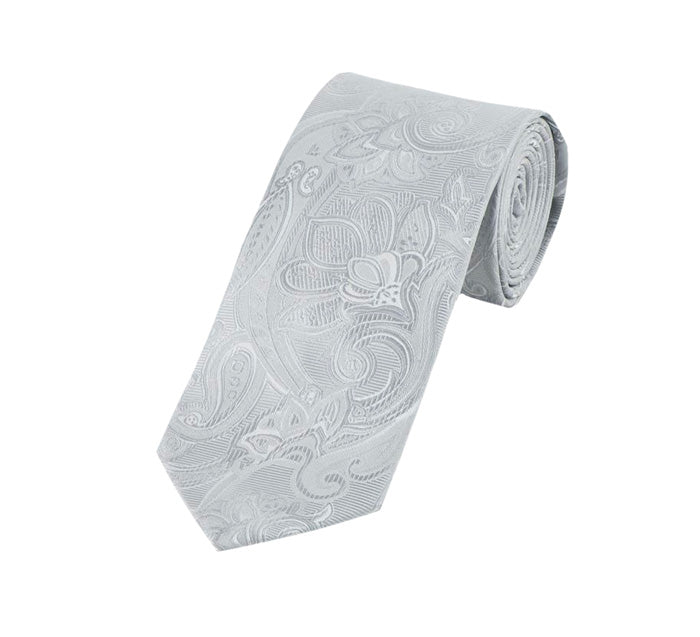 Silver Paisley Ties