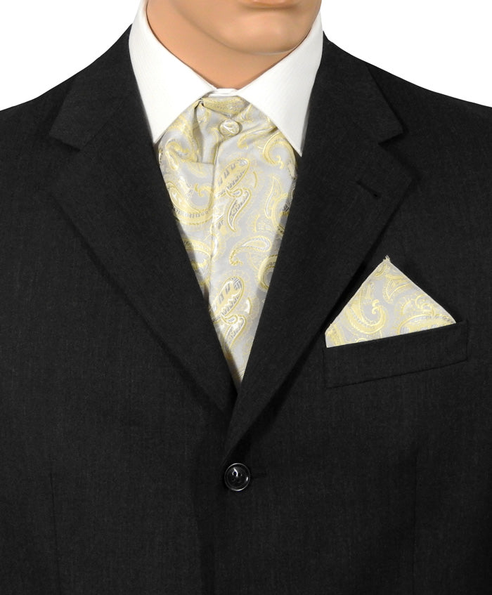 Silver And Gold Paisley Cravat