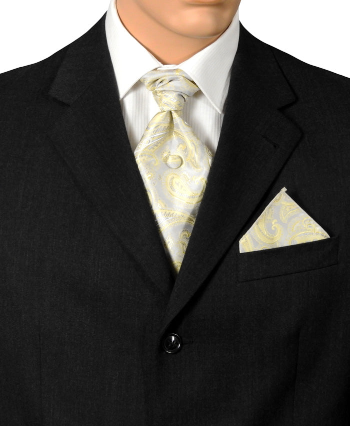 Silver And Gold Paisley Fat Boy Ties