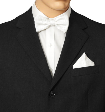 White Tapestry Bow Tie