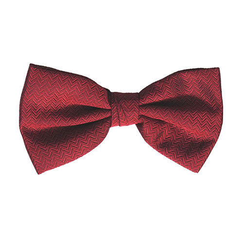 Red Herringbone Bow Ties