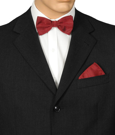 Red Herringbone Bow Ties