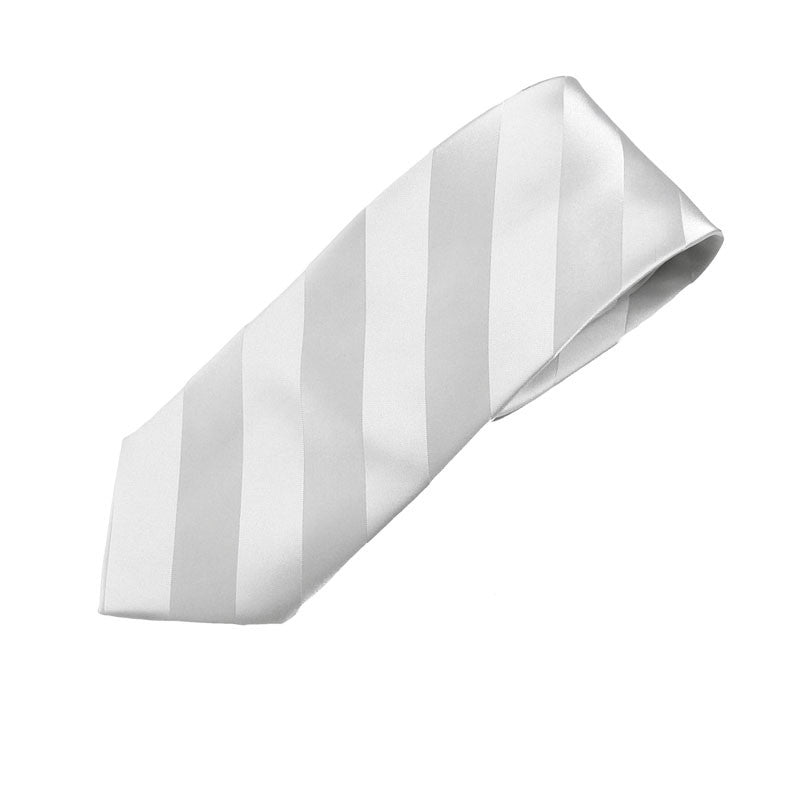White Striped Tie