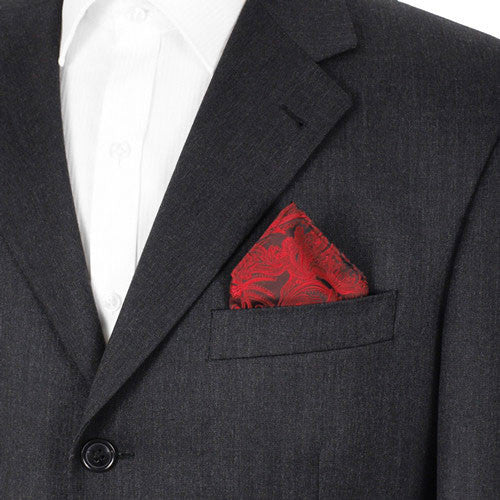 Pocket Square Scarlet Tapestry