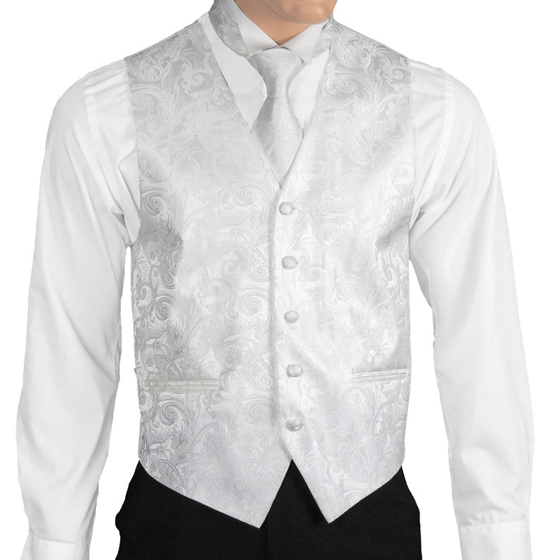 White Tapestry Vest