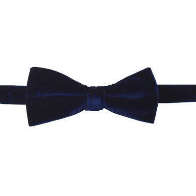 Navy Velvet Bow Tie