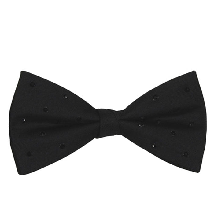 Black Beaded Bow Tie