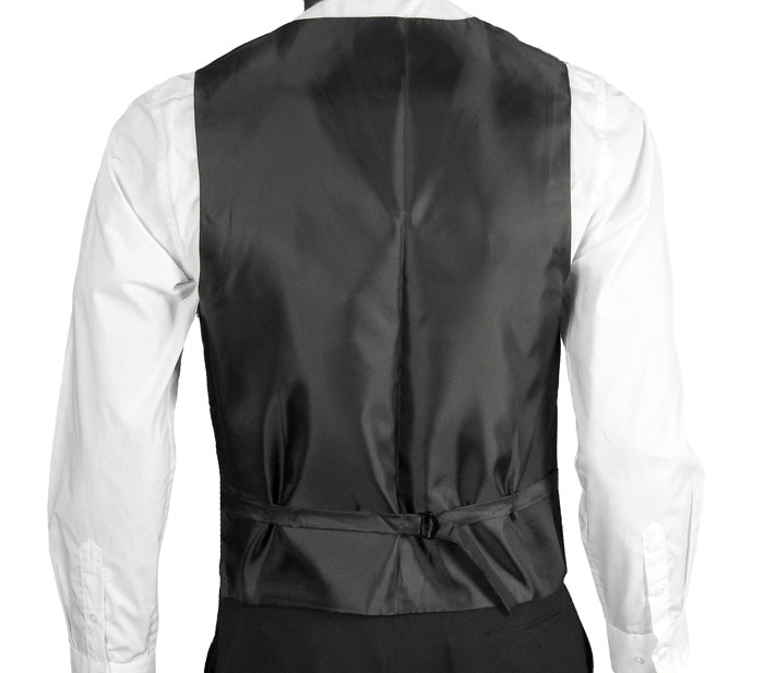 Black Herringbone Vest