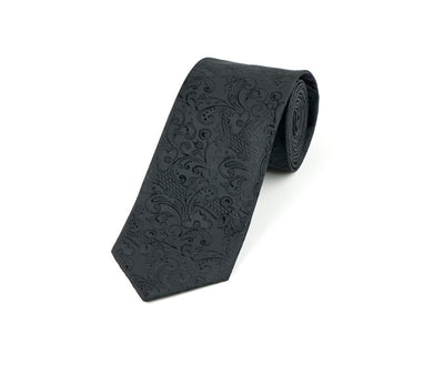 Black Floral Wedding Ties