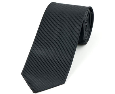Black Fine Striped Tie